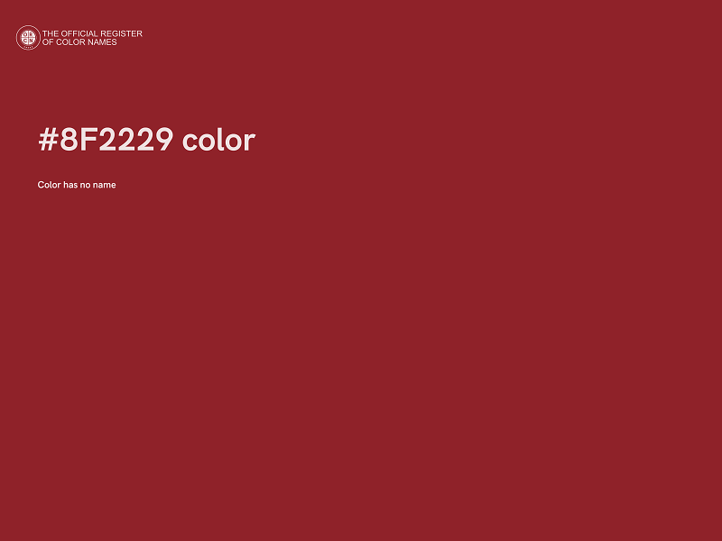 #8F2229 color image
