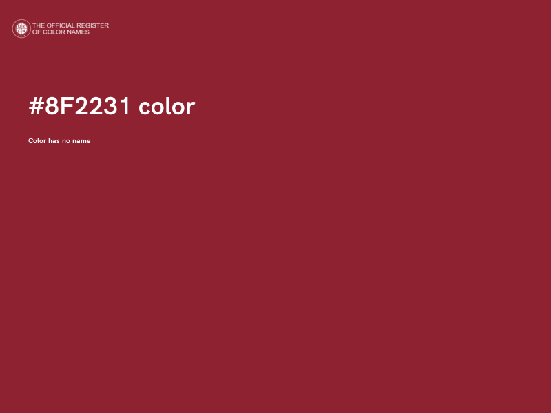 #8F2231 color image