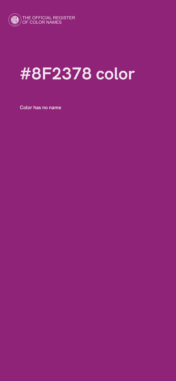 #8F2378 color image