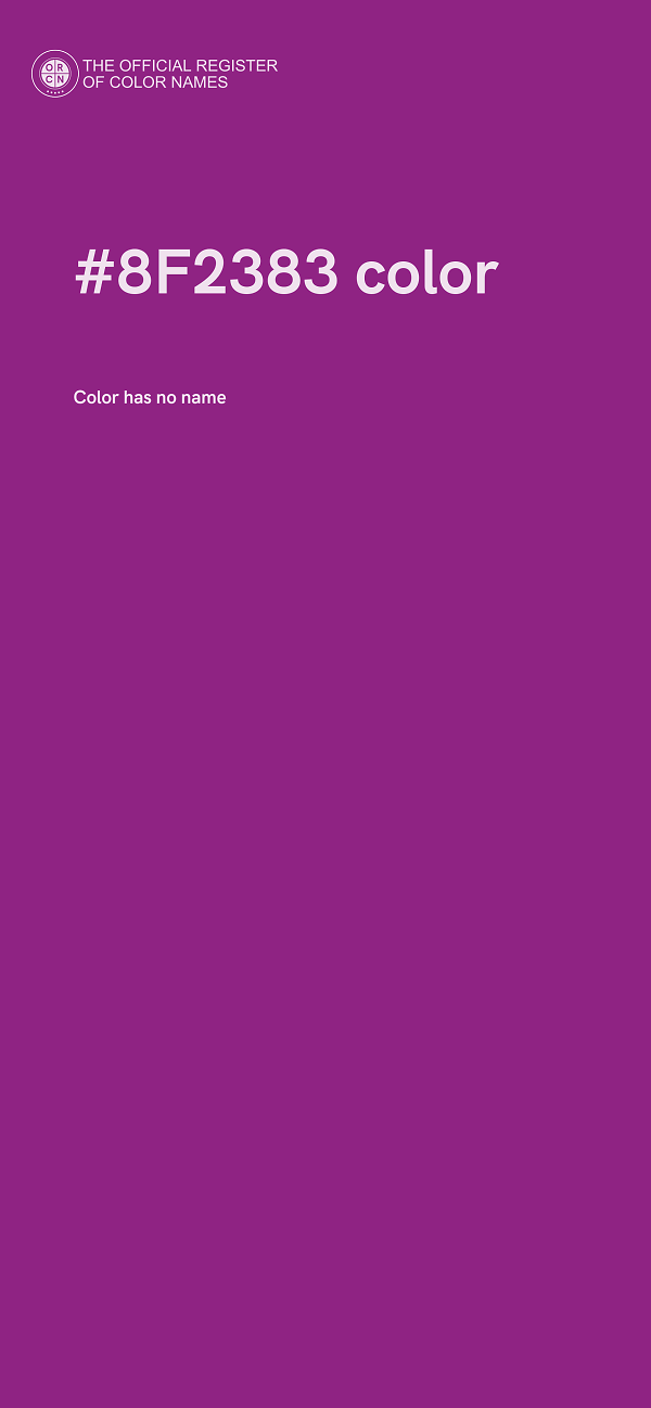 #8F2383 color image