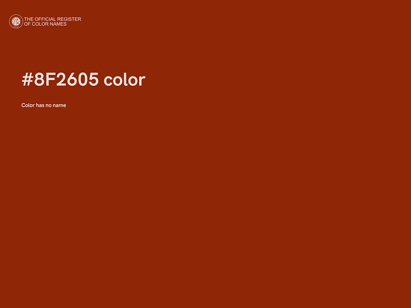 #8F2605 color image