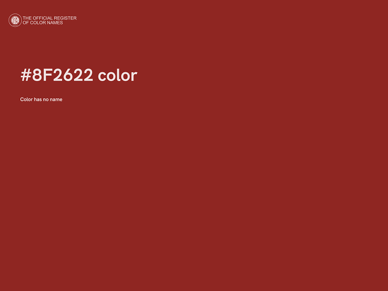 #8F2622 color image