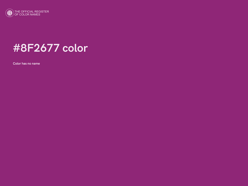 #8F2677 color image