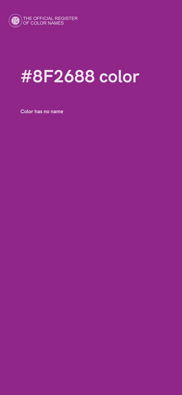 #8F2688 color image