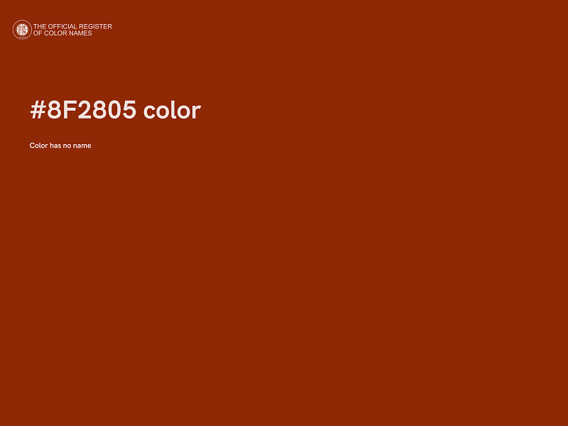 #8F2805 color image