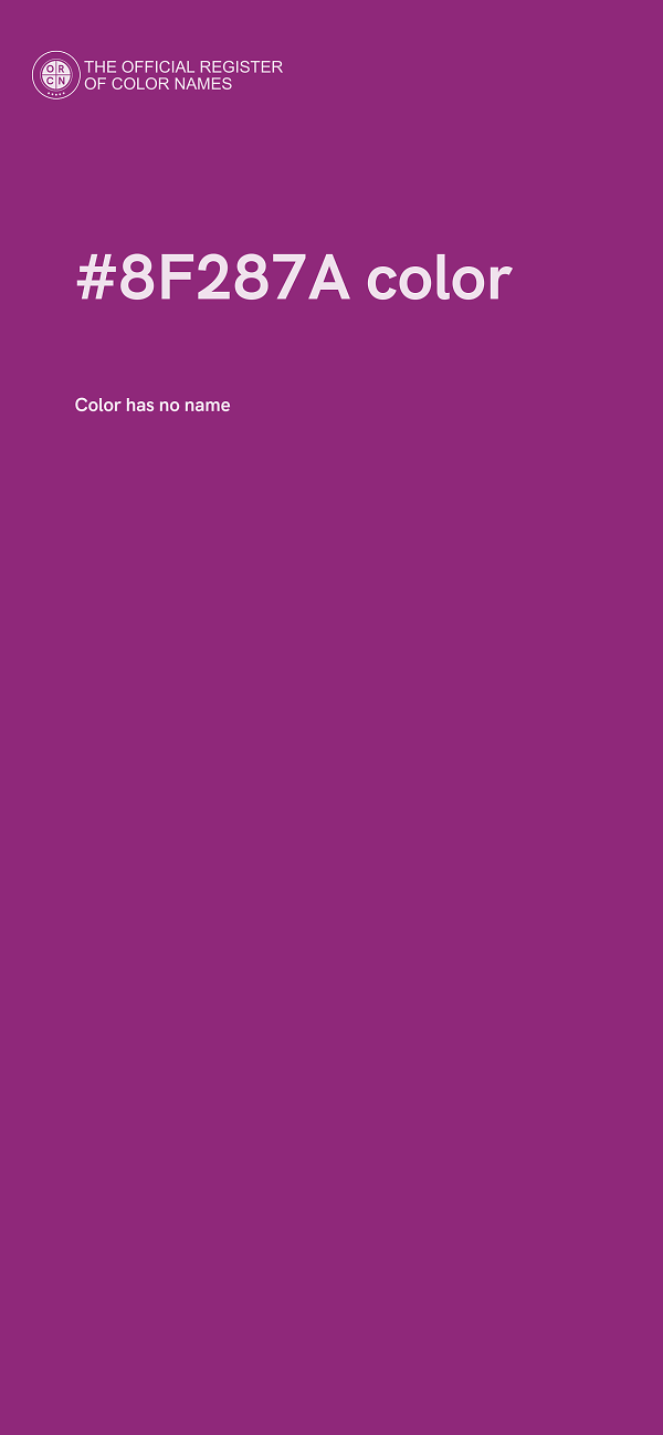 #8F287A color image