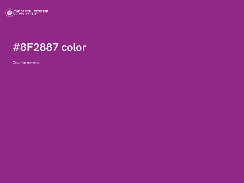 #8F2887 color image