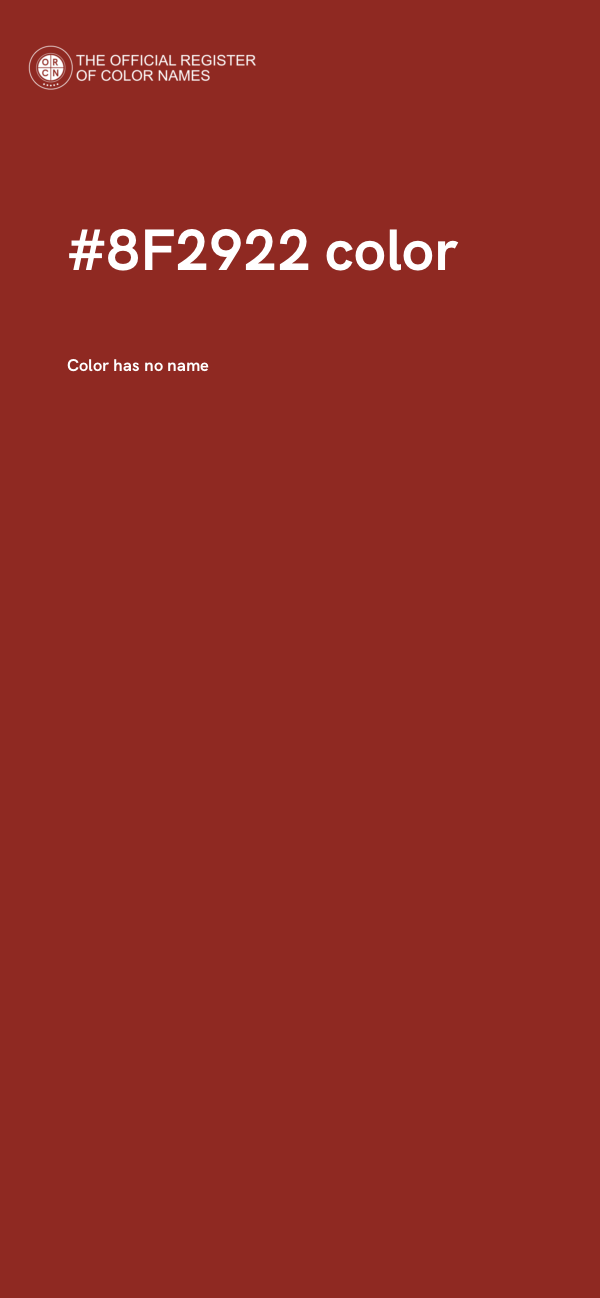 #8F2922 color image