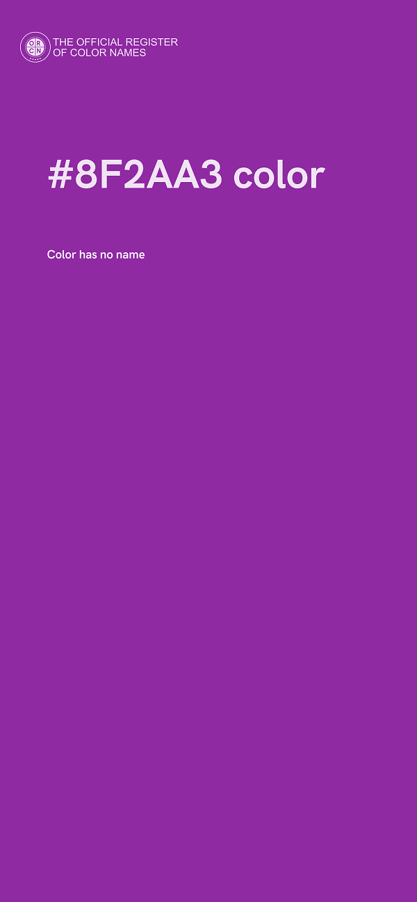 #8F2AA3 color image
