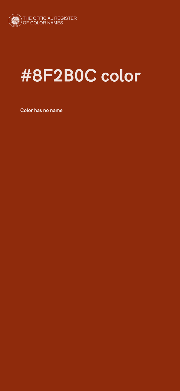 #8F2B0C color image