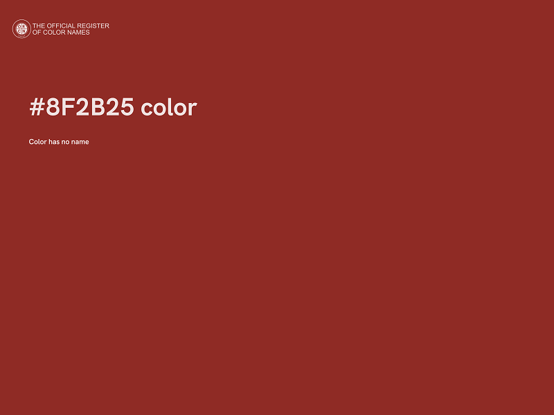 #8F2B25 color image