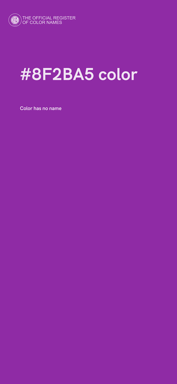 #8F2BA5 color image