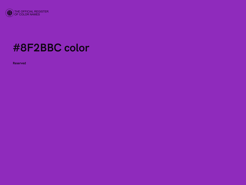 #8F2BBC color image