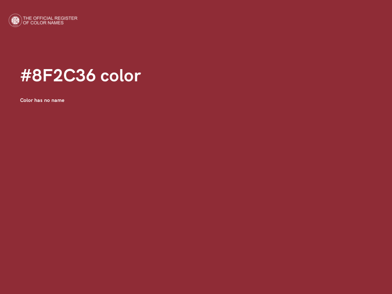 #8F2C36 color image