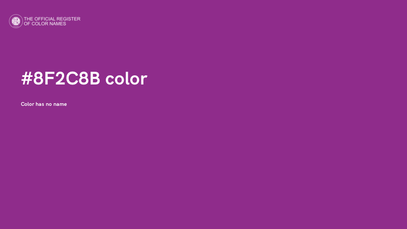 #8F2C8B color image