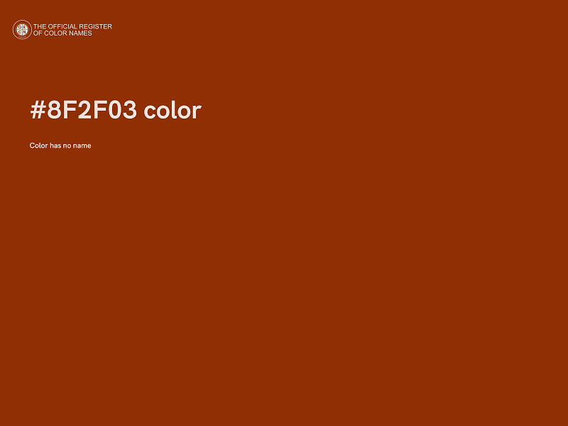 #8F2F03 color image