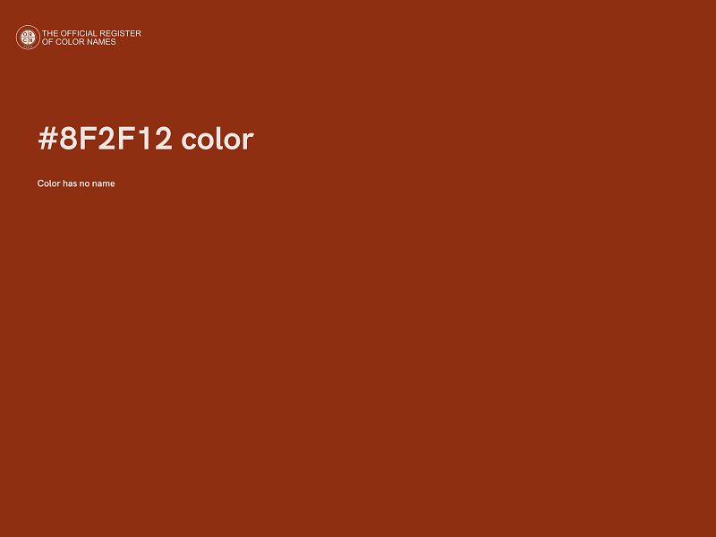 #8F2F12 color image