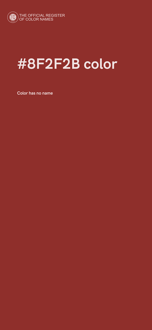#8F2F2B color image