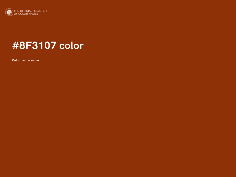 #8F3107 color image