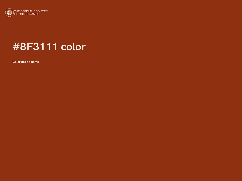 #8F3111 color image