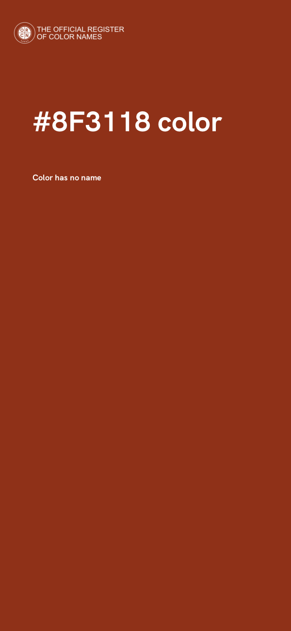 #8F3118 color image