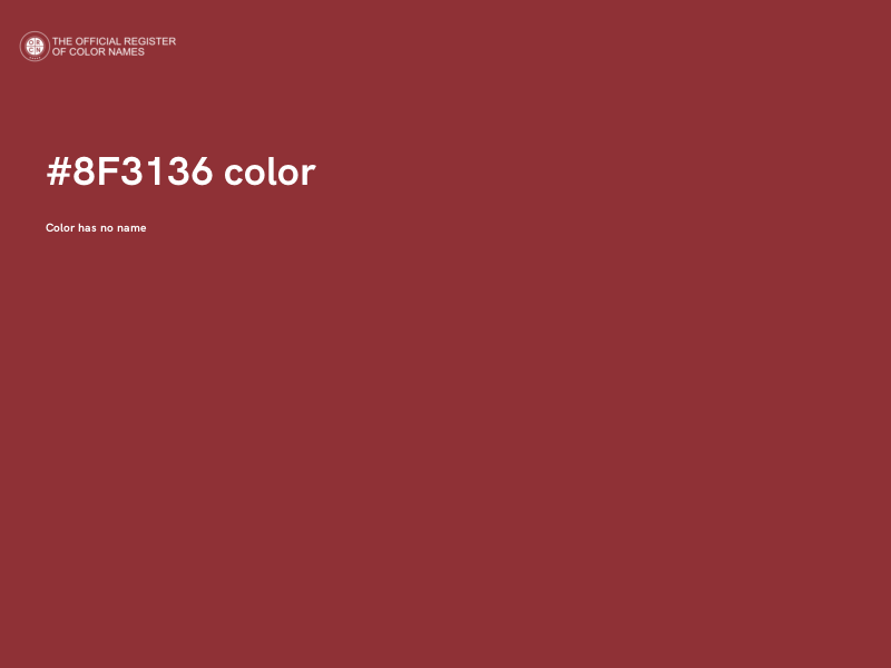 #8F3136 color image
