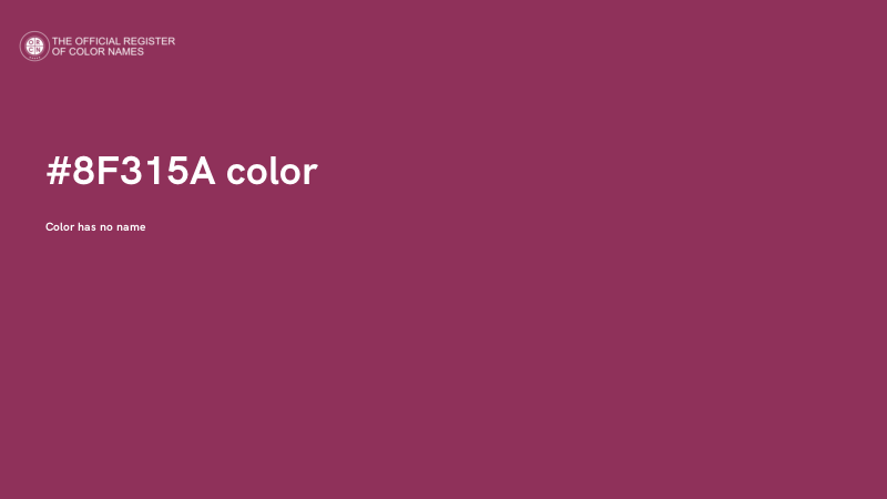 #8F315A color image