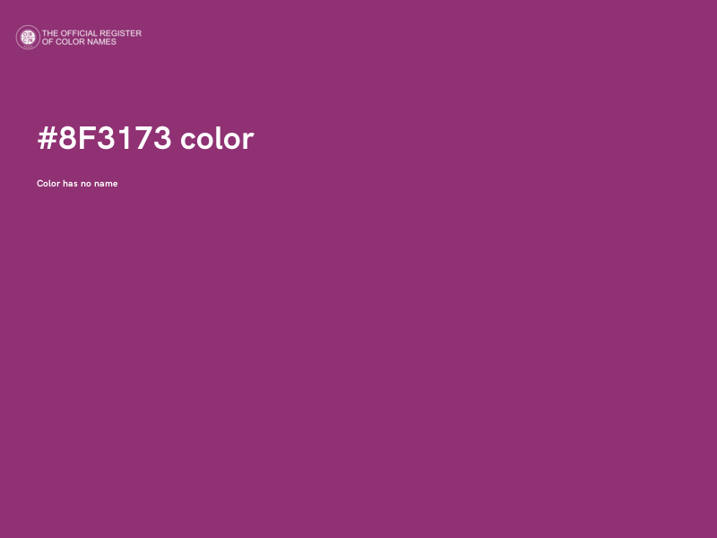 #8F3173 color image