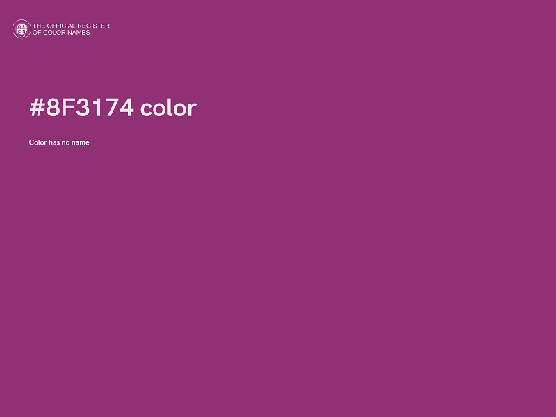 #8F3174 color image
