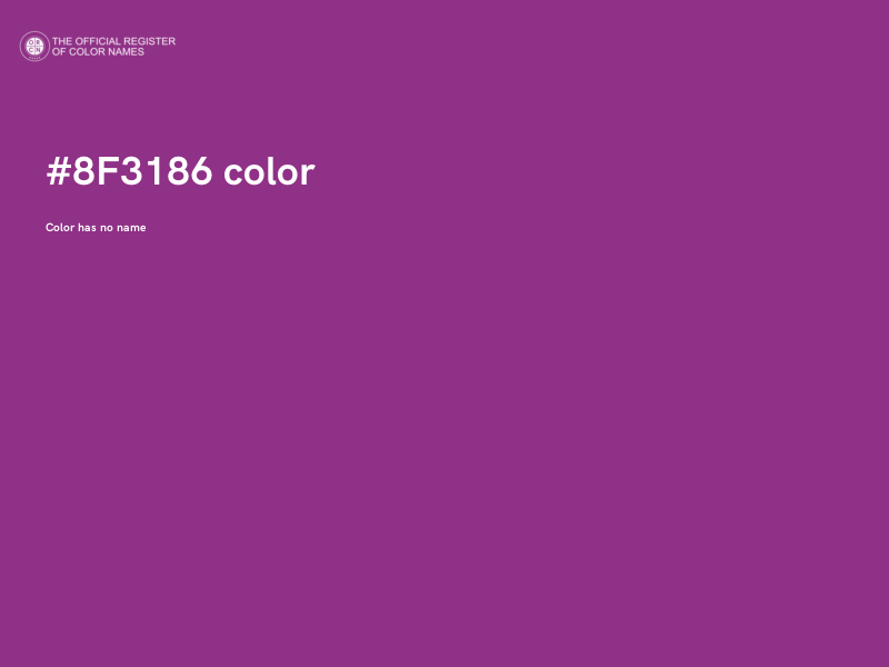 #8F3186 color image