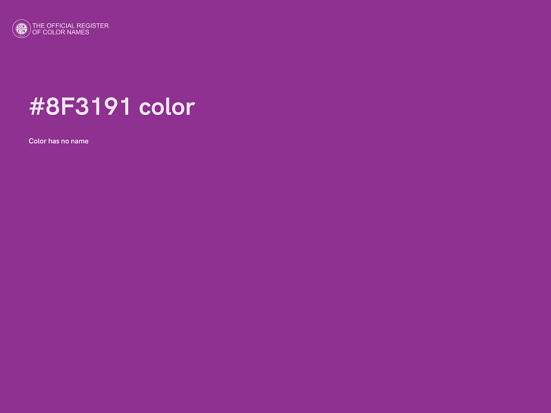 #8F3191 color image