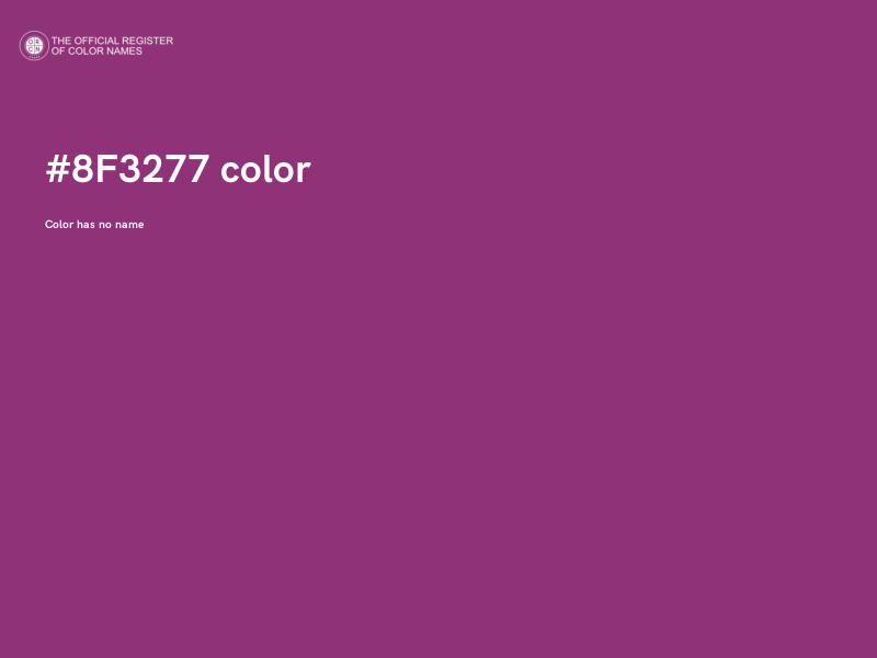 #8F3277 color image