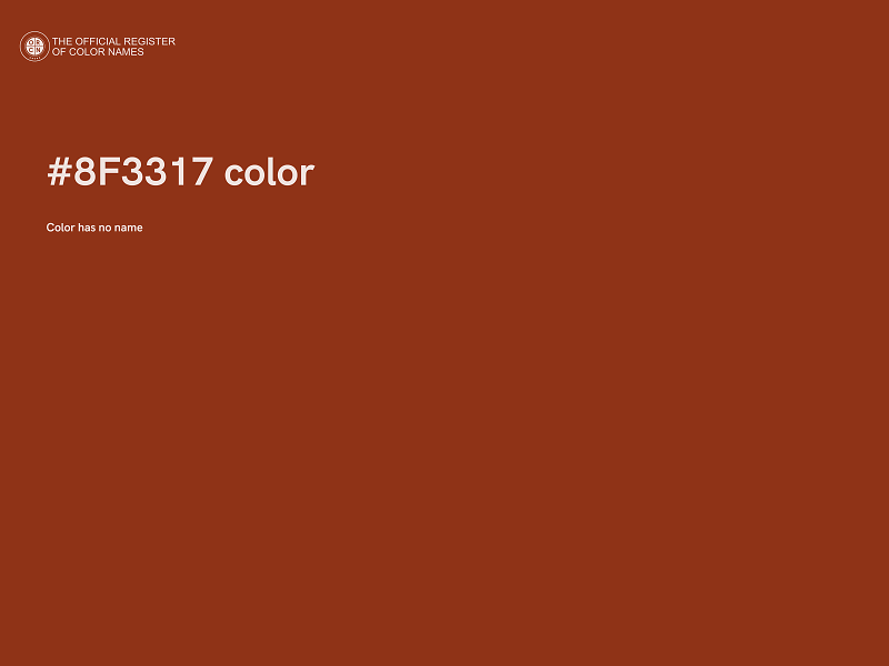 #8F3317 color image