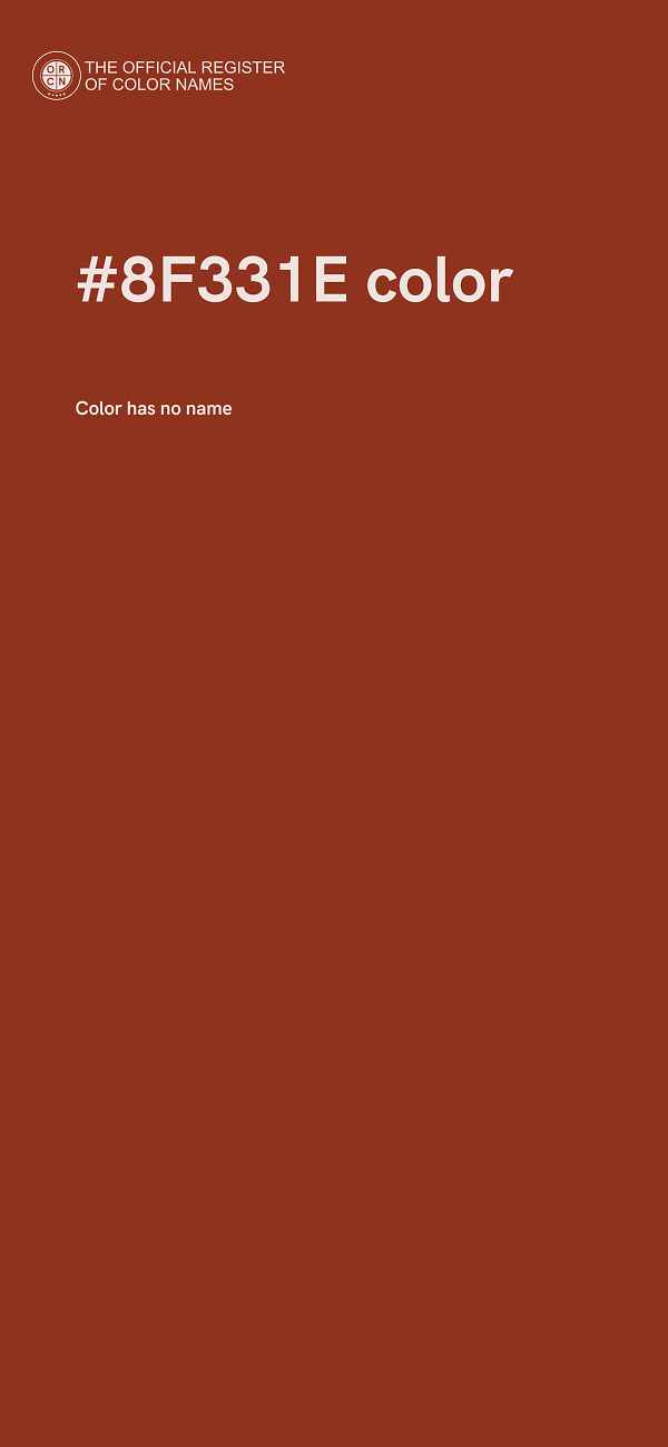 #8F331E color image
