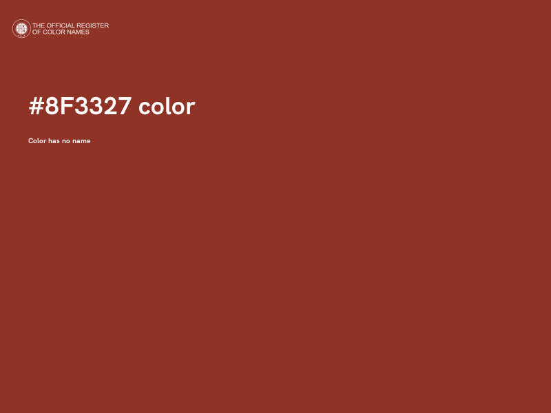 #8F3327 color image