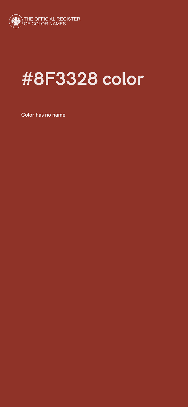 #8F3328 color image