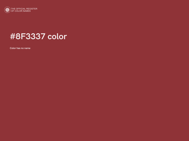 #8F3337 color image