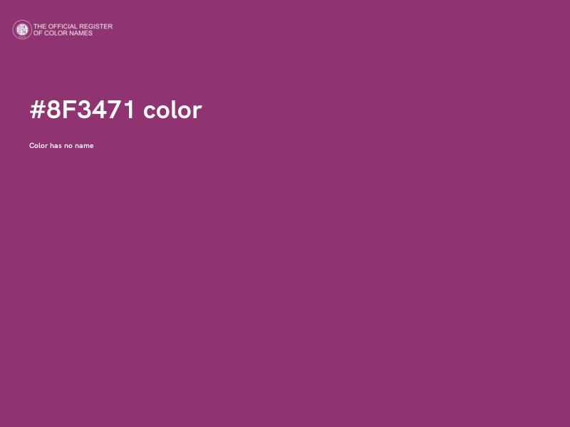 #8F3471 color image