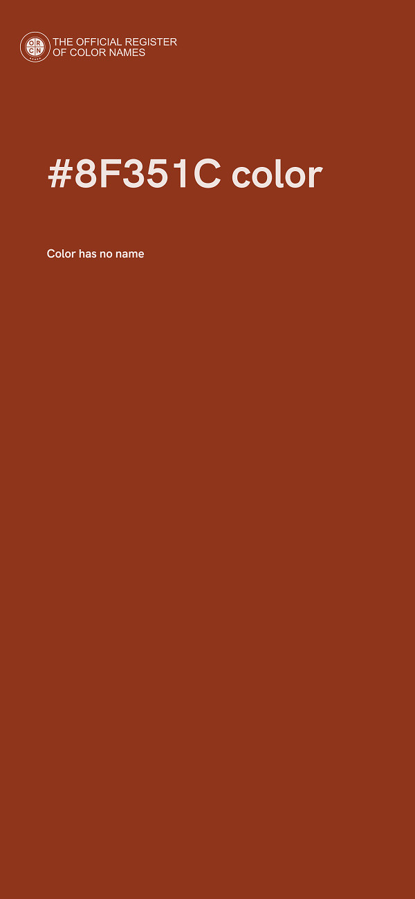 #8F351C color image