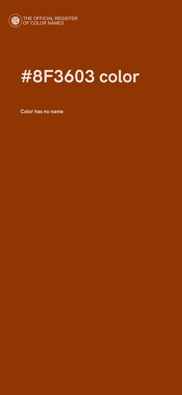 #8F3603 color image