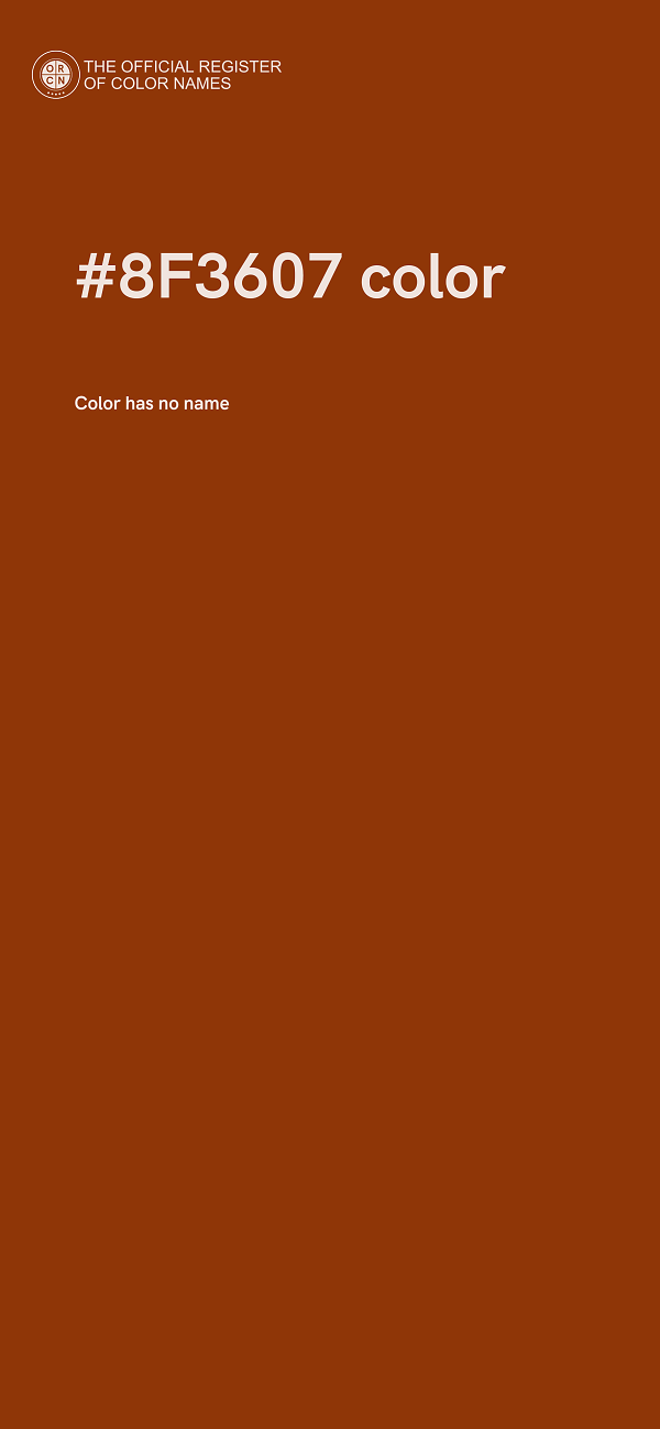 #8F3607 color image