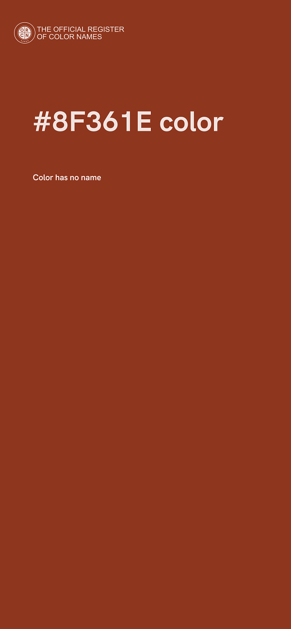 #8F361E color image