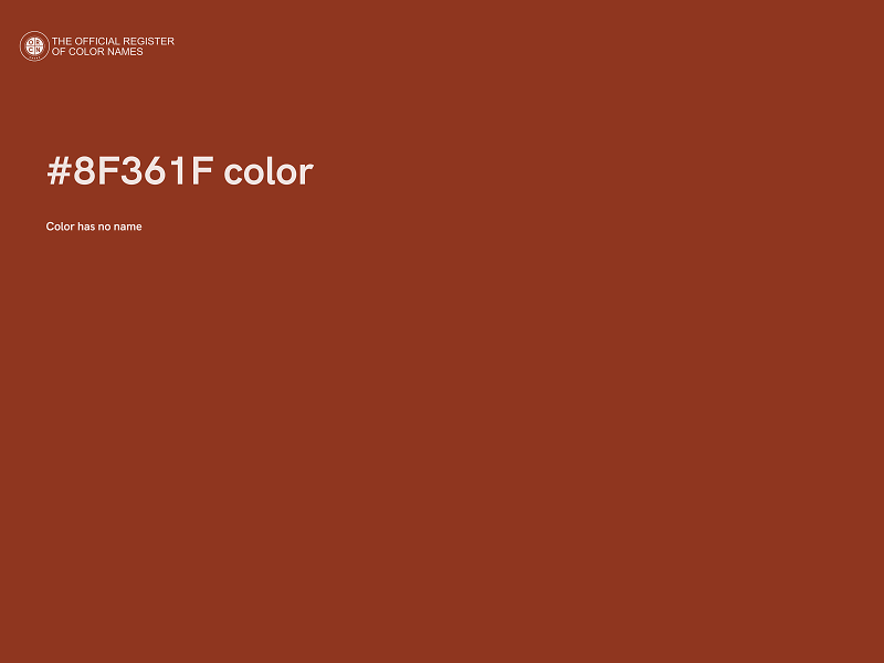 #8F361F color image