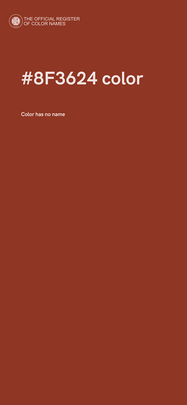 #8F3624 color image