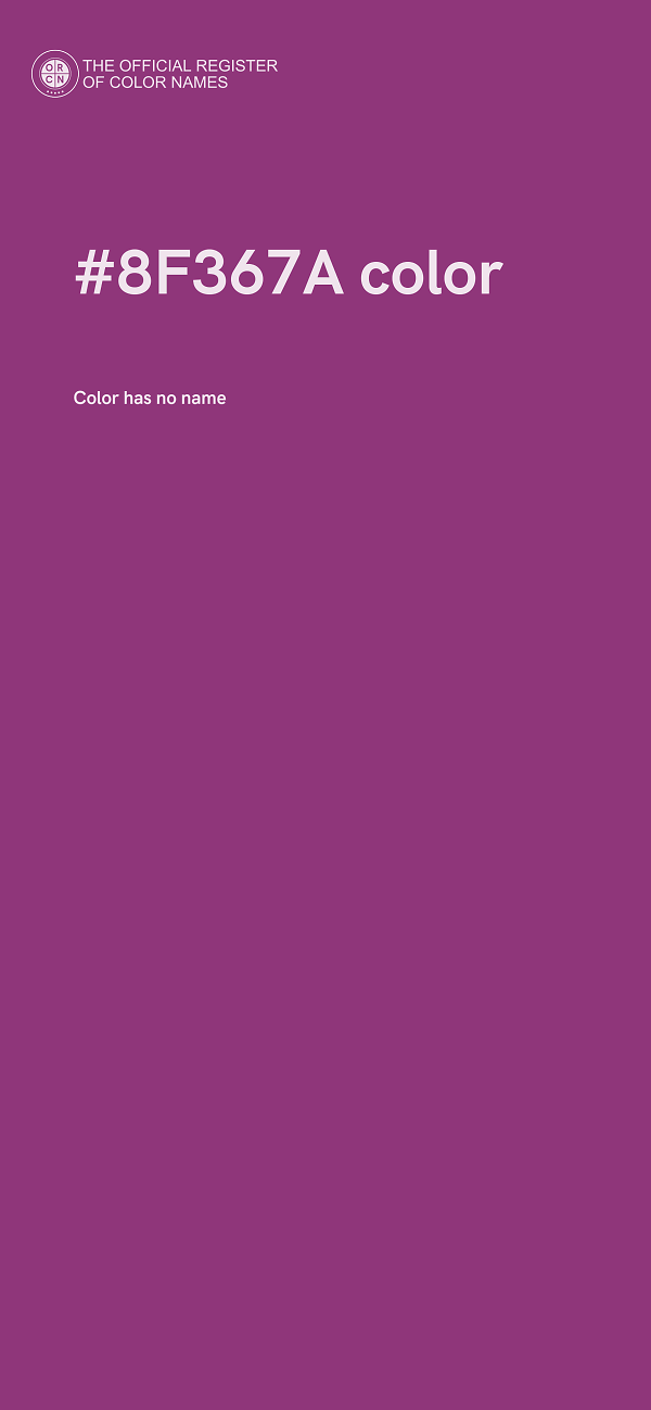 #8F367A color image