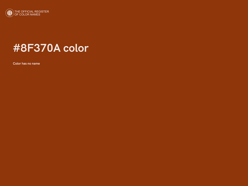 #8F370A color image