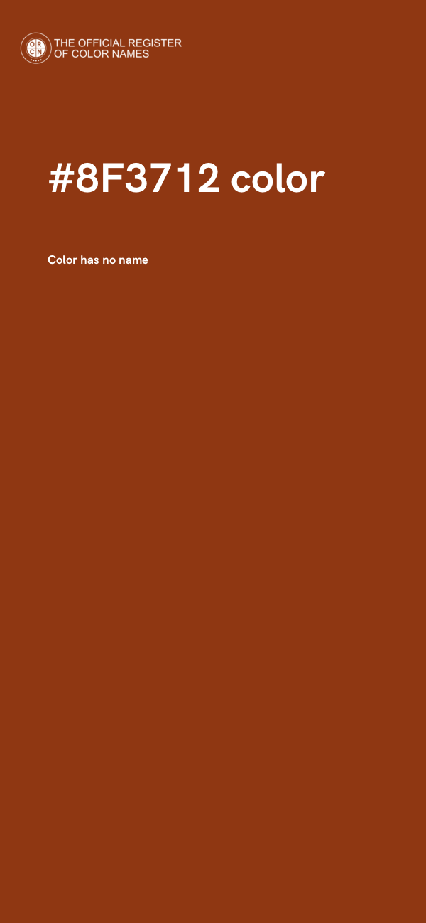 #8F3712 color image