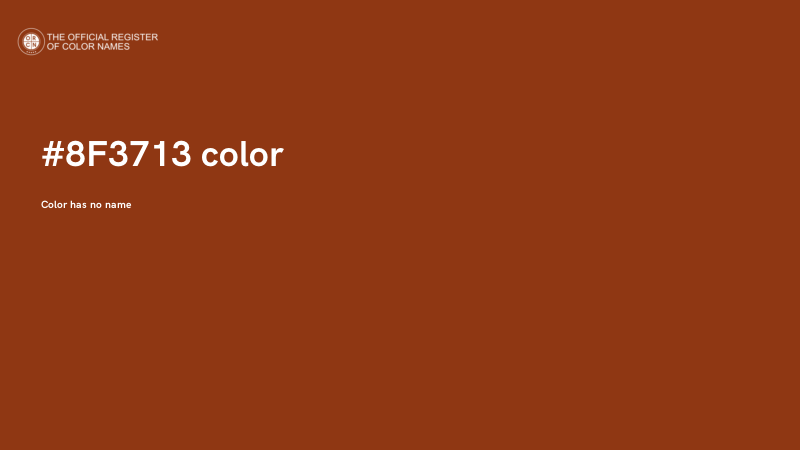 #8F3713 color image