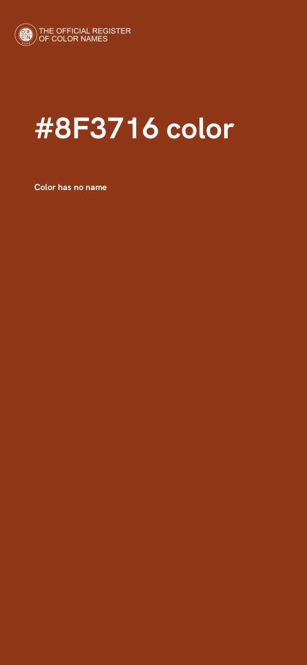 #8F3716 color image