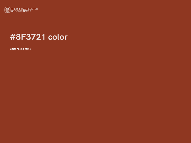 #8F3721 color image